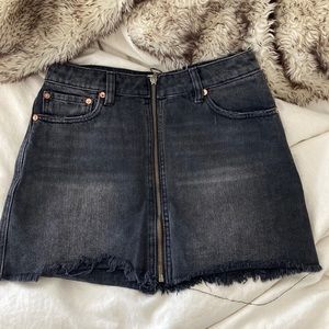FREE PEOPLE — Distressed Mini Skirt